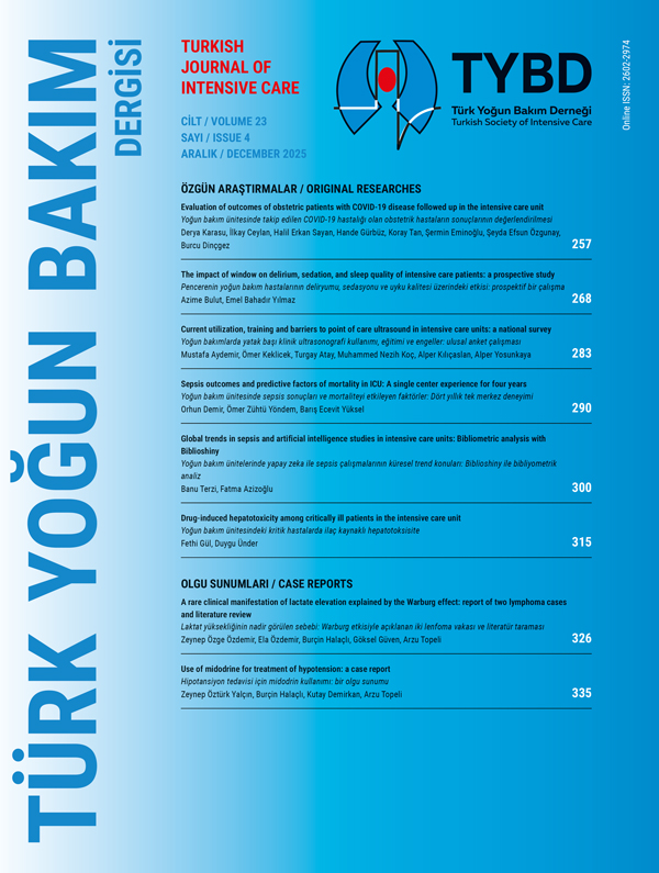 Turkish Journal of Intensive Care 2025, Volume 23, Issue 4 Cover